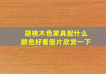 胡桃木色家具配什么颜色好看图片欣赏一下