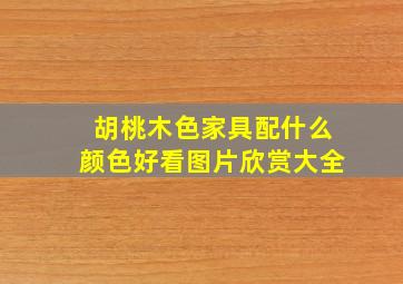 胡桃木色家具配什么颜色好看图片欣赏大全