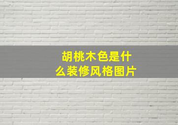 胡桃木色是什么装修风格图片