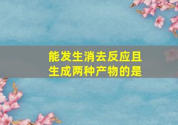 能发生消去反应且生成两种产物的是