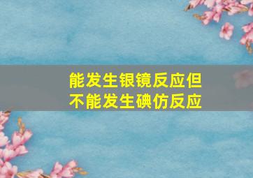 能发生银镜反应但不能发生碘仿反应