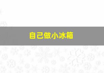 自己做小冰箱