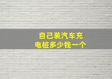 自己装汽车充电桩多少钱一个