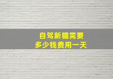 自驾新疆需要多少钱费用一天