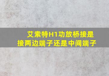 艾索特H1功放桥接是接两边端子还是中间端子