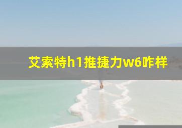 艾索特h1推捷力w6咋样