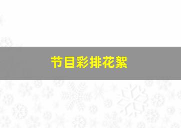 节目彩排花絮