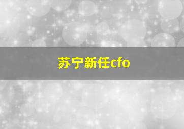 苏宁新任cfo