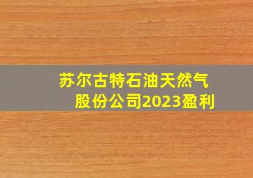 苏尔古特石油天然气股份公司2023盈利