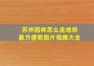 苏州园林怎么走地铁最方便呢图片视频大全