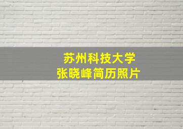 苏州科技大学张晓峰简历照片