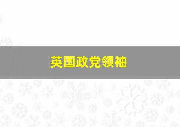 英国政党领袖