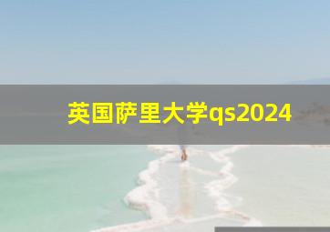 英国萨里大学qs2024