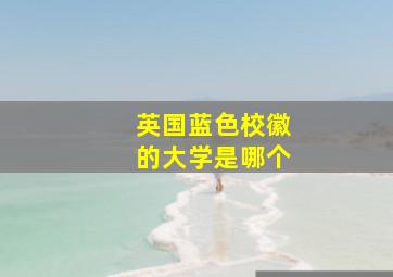 英国蓝色校徽的大学是哪个