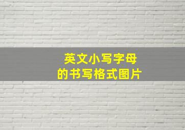 英文小写字母的书写格式图片