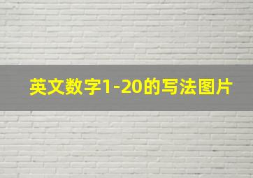 英文数字1-20的写法图片