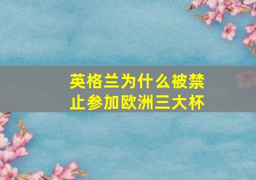 英格兰为什么被禁止参加欧洲三大杯