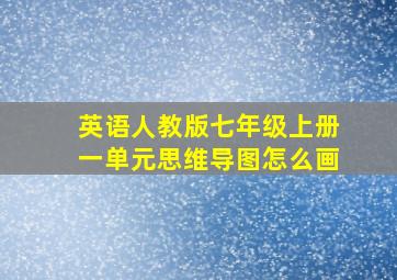 英语人教版七年级上册一单元思维导图怎么画