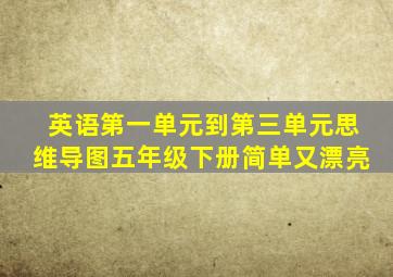 英语第一单元到第三单元思维导图五年级下册简单又漂亮