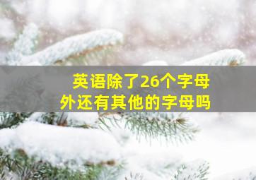 英语除了26个字母外还有其他的字母吗