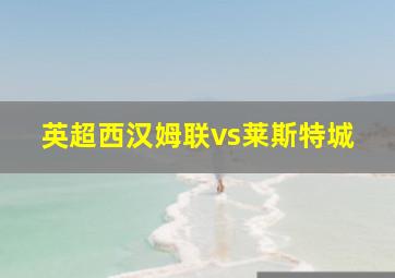 英超西汉姆联vs莱斯特城