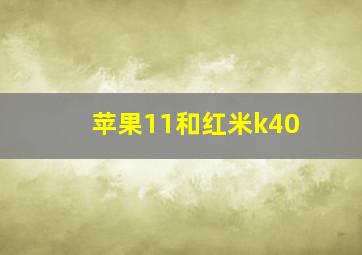 苹果11和红米k40