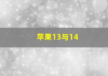 苹果13与14