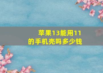 苹果13能用11的手机壳吗多少钱