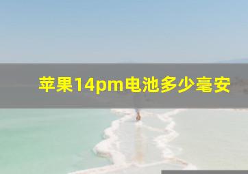 苹果14pm电池多少毫安