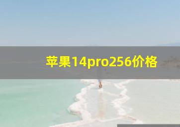 苹果14pro256价格