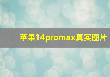 苹果14promax真实图片