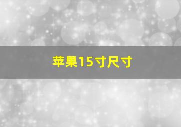 苹果15寸尺寸