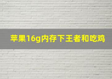 苹果16g内存下王者和吃鸡