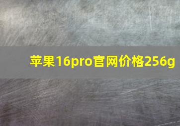 苹果16pro官网价格256g