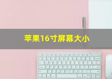 苹果16寸屏幕大小