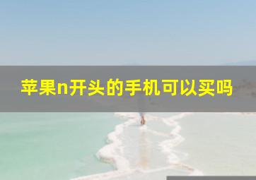 苹果n开头的手机可以买吗