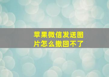 苹果微信发送图片怎么撤回不了