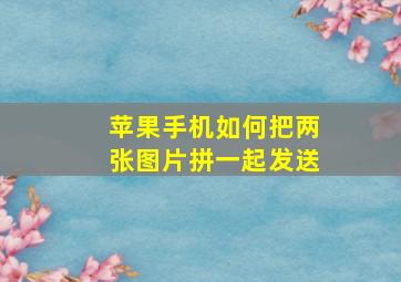 苹果手机如何把两张图片拼一起发送