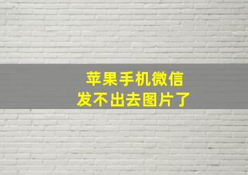 苹果手机微信发不出去图片了