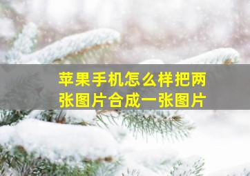 苹果手机怎么样把两张图片合成一张图片