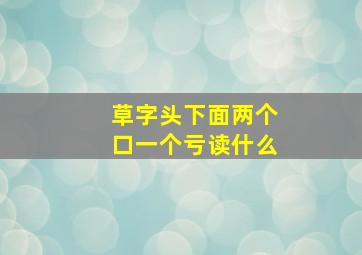 草字头下面两个口一个亏读什么