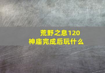 荒野之息120神庙完成后玩什么