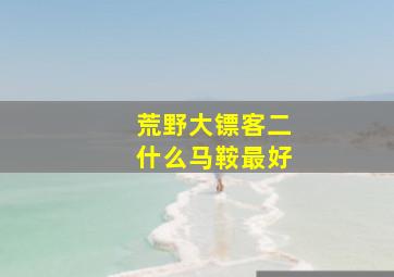 荒野大镖客二什么马鞍最好