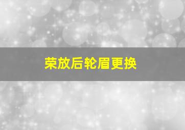 荣放后轮眉更换