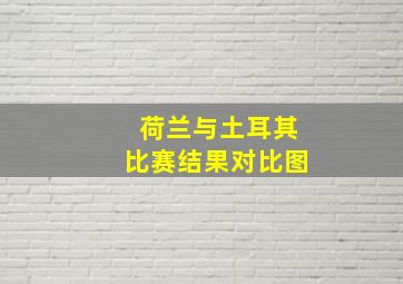 荷兰与土耳其比赛结果对比图