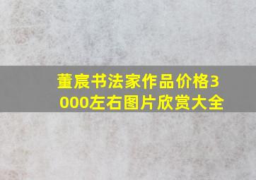 董宸书法家作品价格3000左右图片欣赏大全