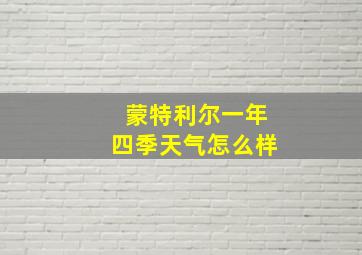 蒙特利尔一年四季天气怎么样