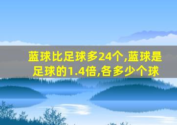 蓝球比足球多24个,蓝球是足球的1.4倍,各多少个球