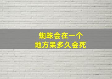 蜘蛛会在一个地方呆多久会死