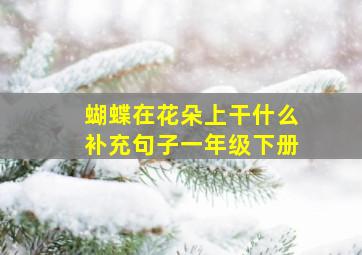 蝴蝶在花朵上干什么补充句子一年级下册